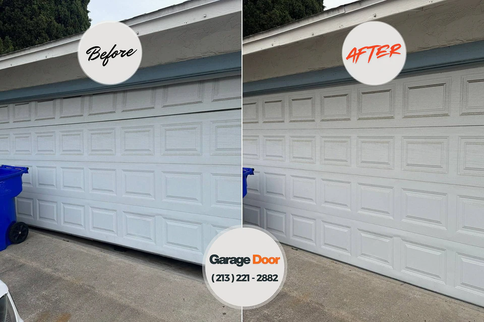 Before and after: garage door installation Carey, ID
